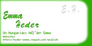 emma heder business card